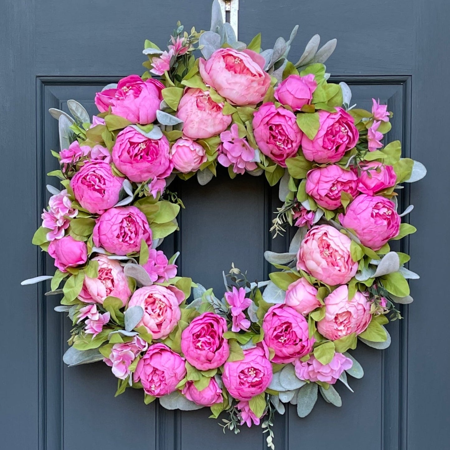 Purple Peony Spring Wreath