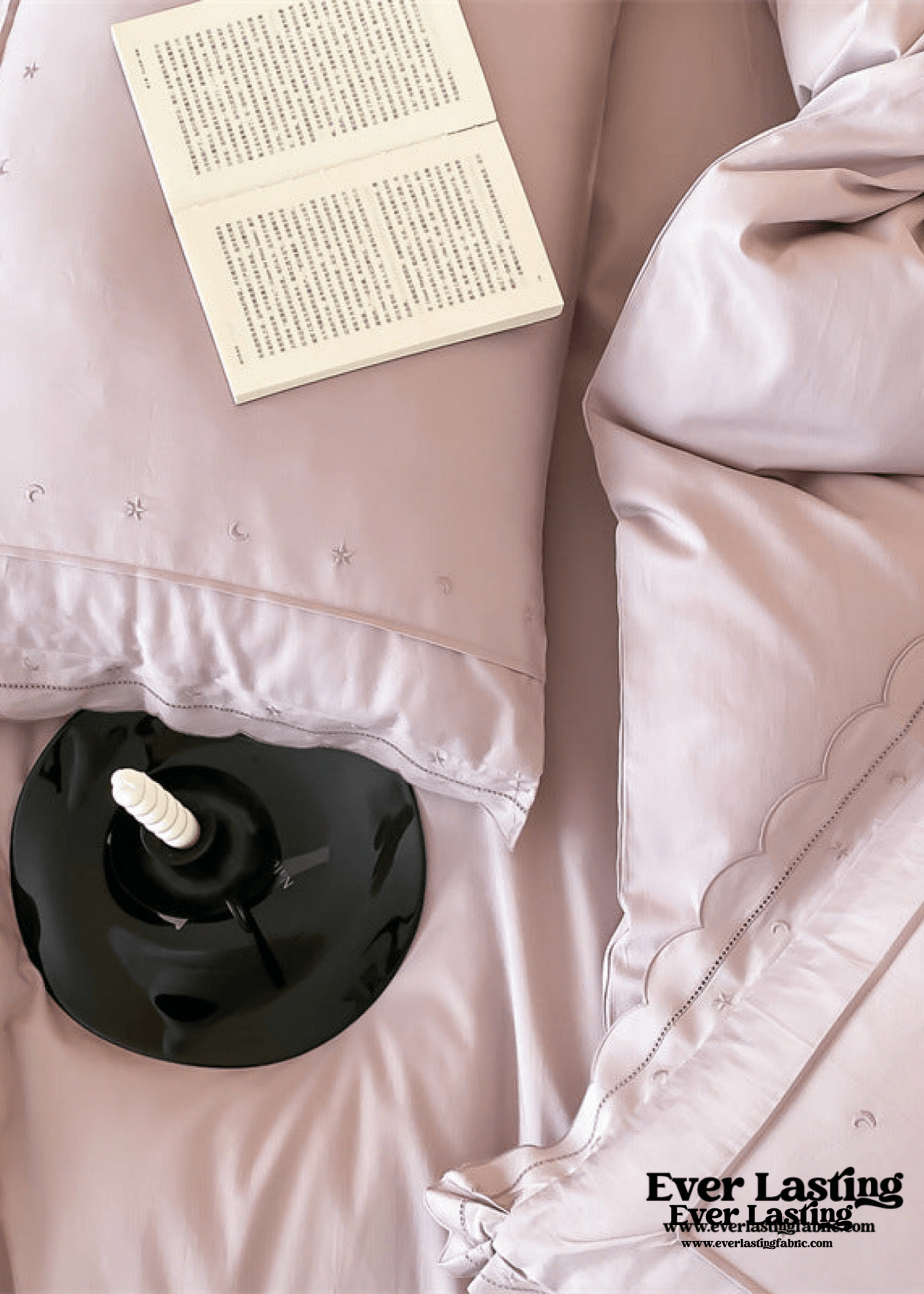 Star Gaze Short Cake Ruffle Bedding Set / Purple