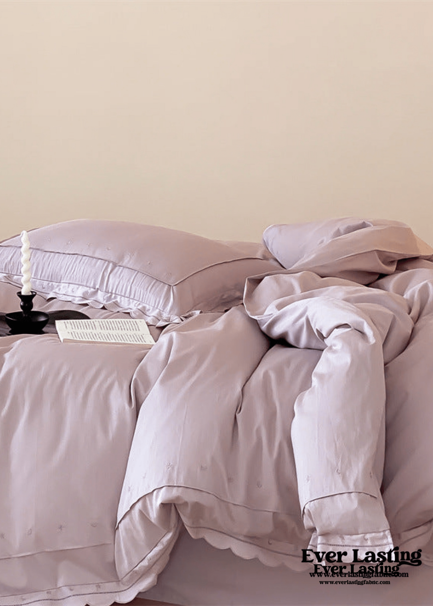 Star Gaze Short Cake Ruffle Bedding Set / Purple