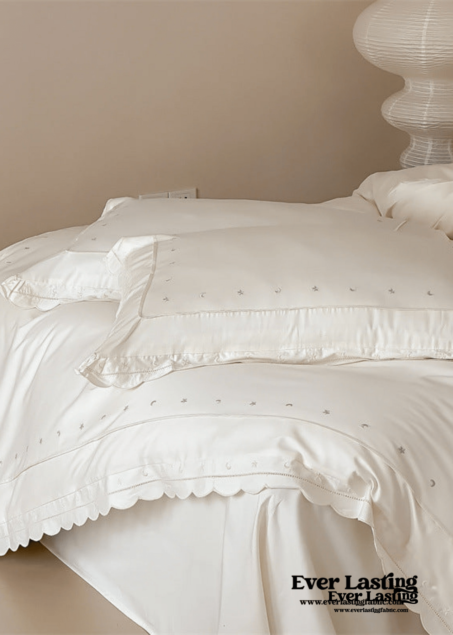 Star Gaze Short Cake Ruffle Bedding Set / Purple