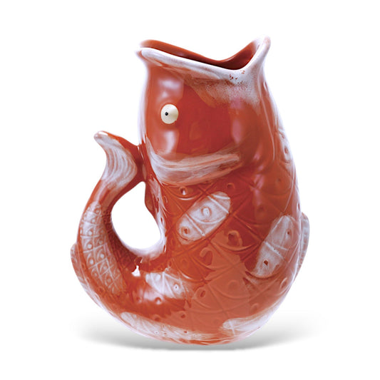 Ceramic Fish Shaped Pitcher with Reactive Glaze