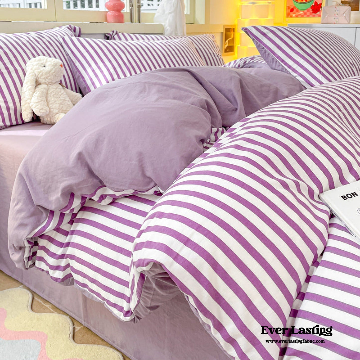 Striped Bedding Set / Blue