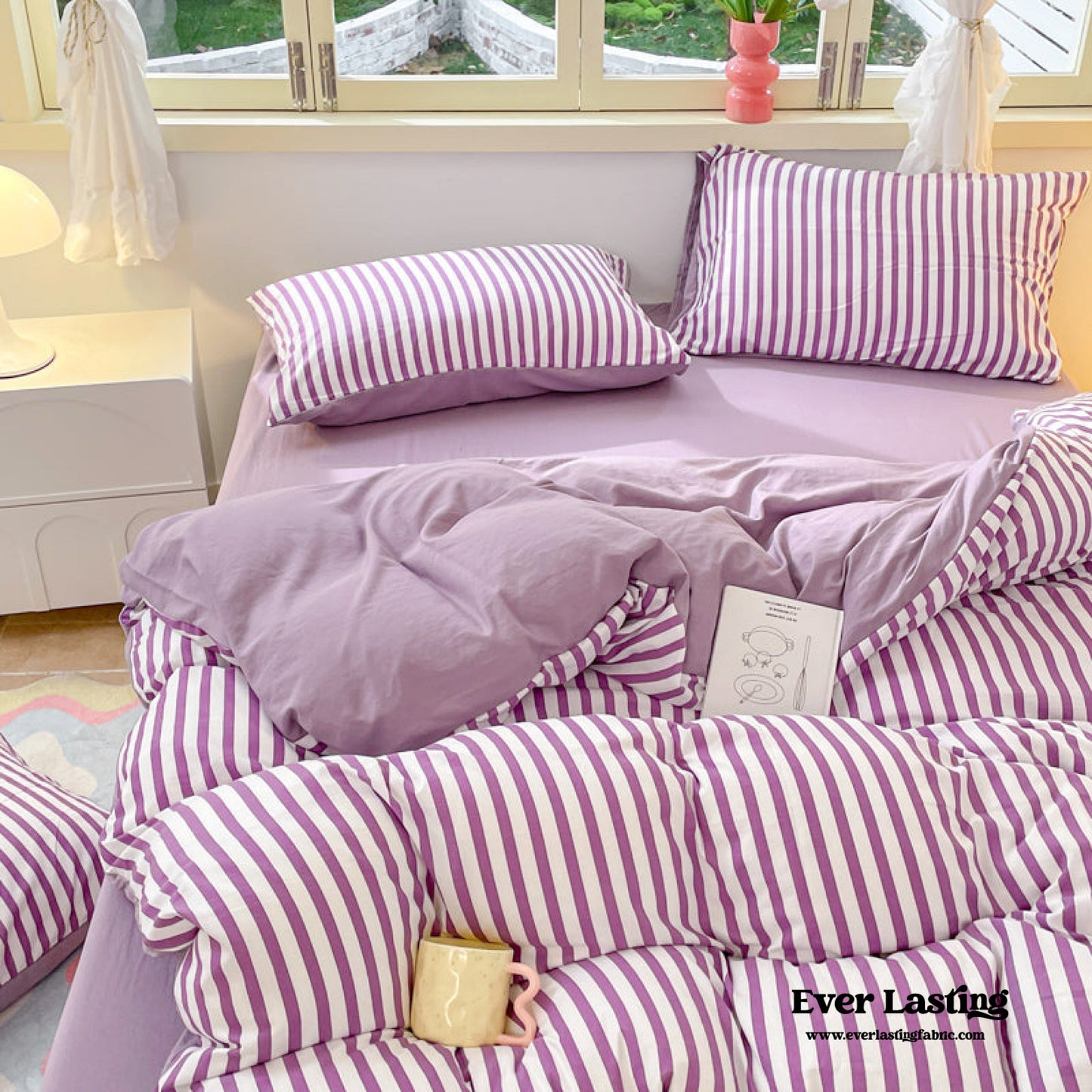 Striped Bedding Set / Blue