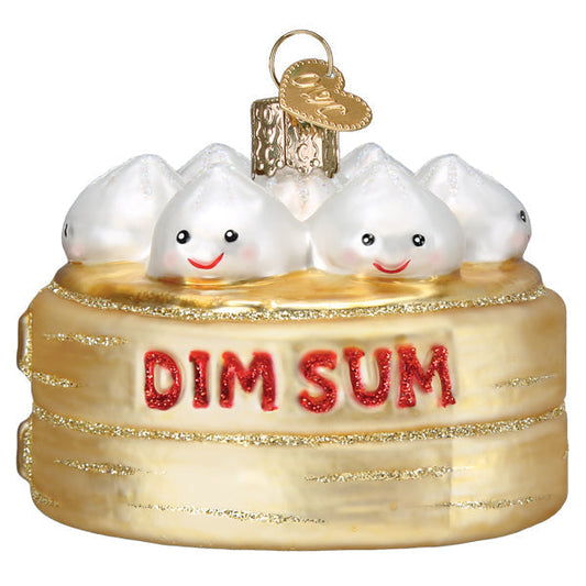Dim Sum  Glass Ornament