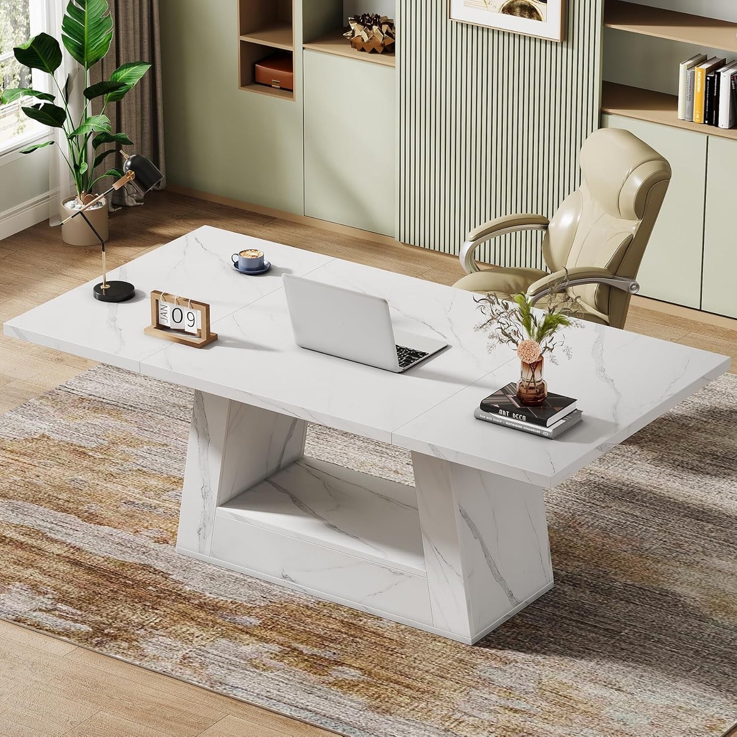 Stylish 63 Inch Large Computer Desk for Home Office