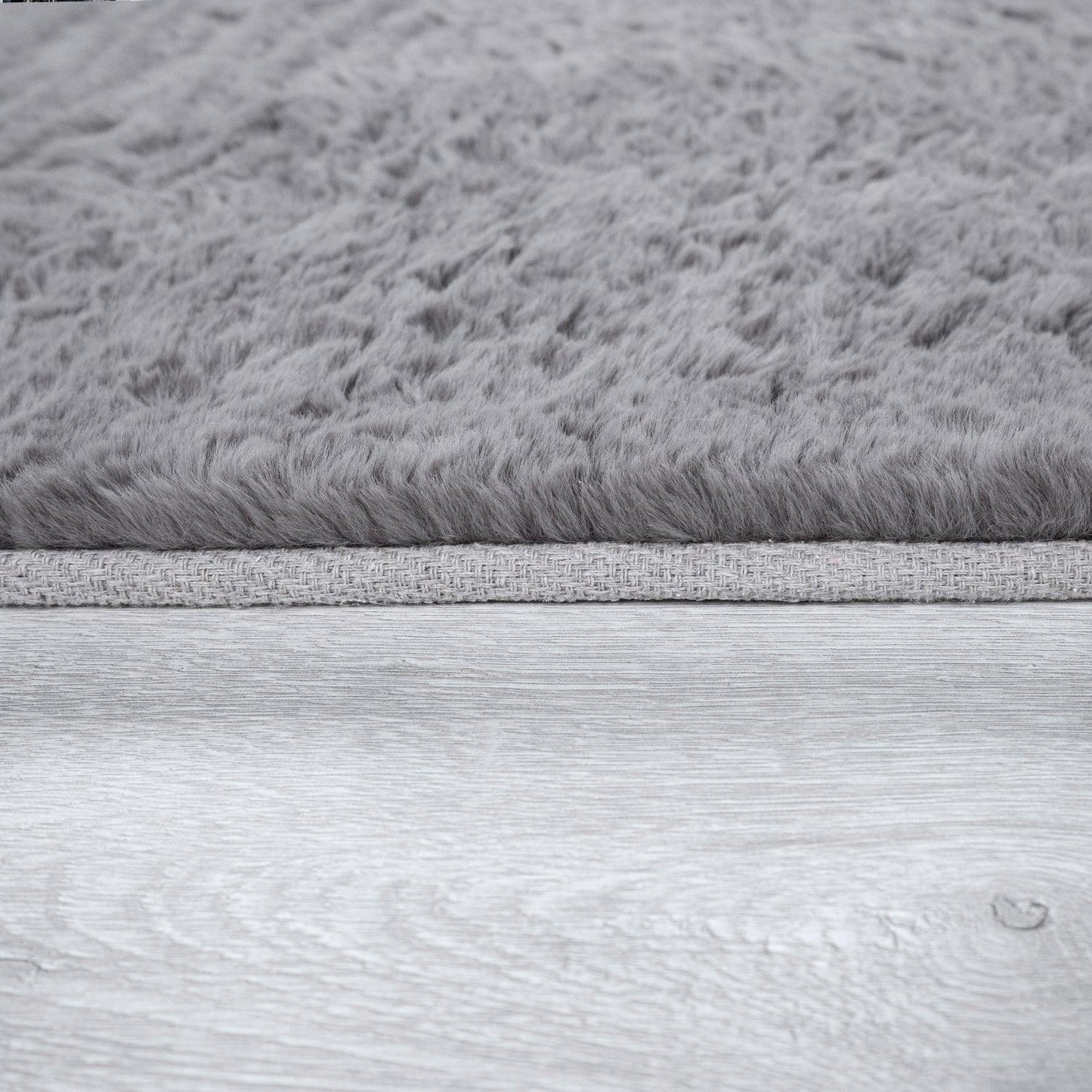 Super Soft Area Rug Fluffy High Pile Cosy Luxurious Touch in Solid Anthracite