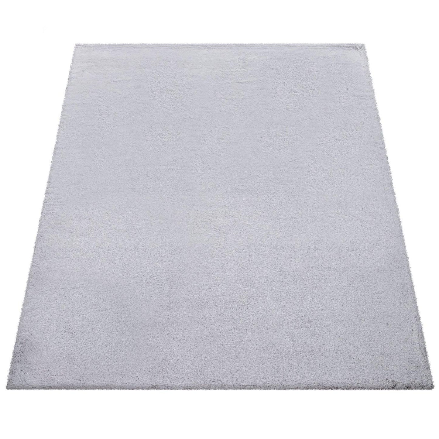 Super Soft Area Rug Fluffy High Pile Cosy Luxurious Touch in Solid Grey