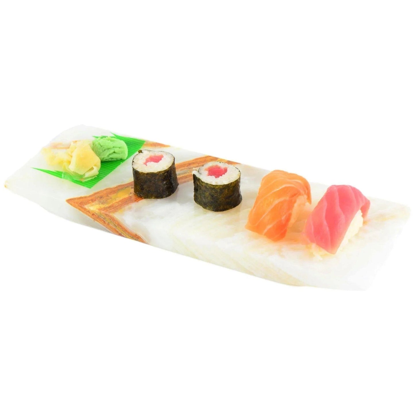 Sushi Plates Crafted from White Onyx