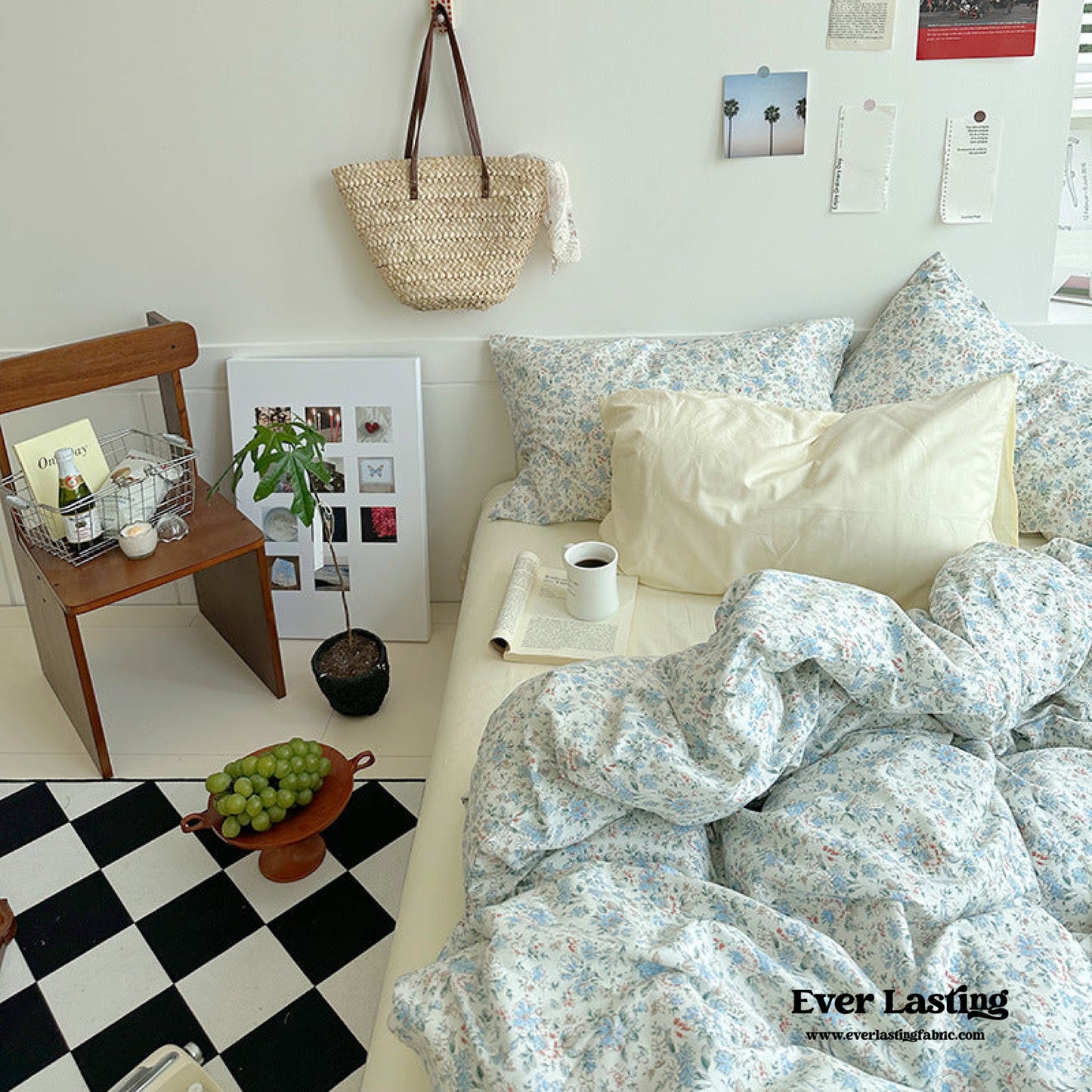 Sweet Floral Bedding Set / Floral Blue