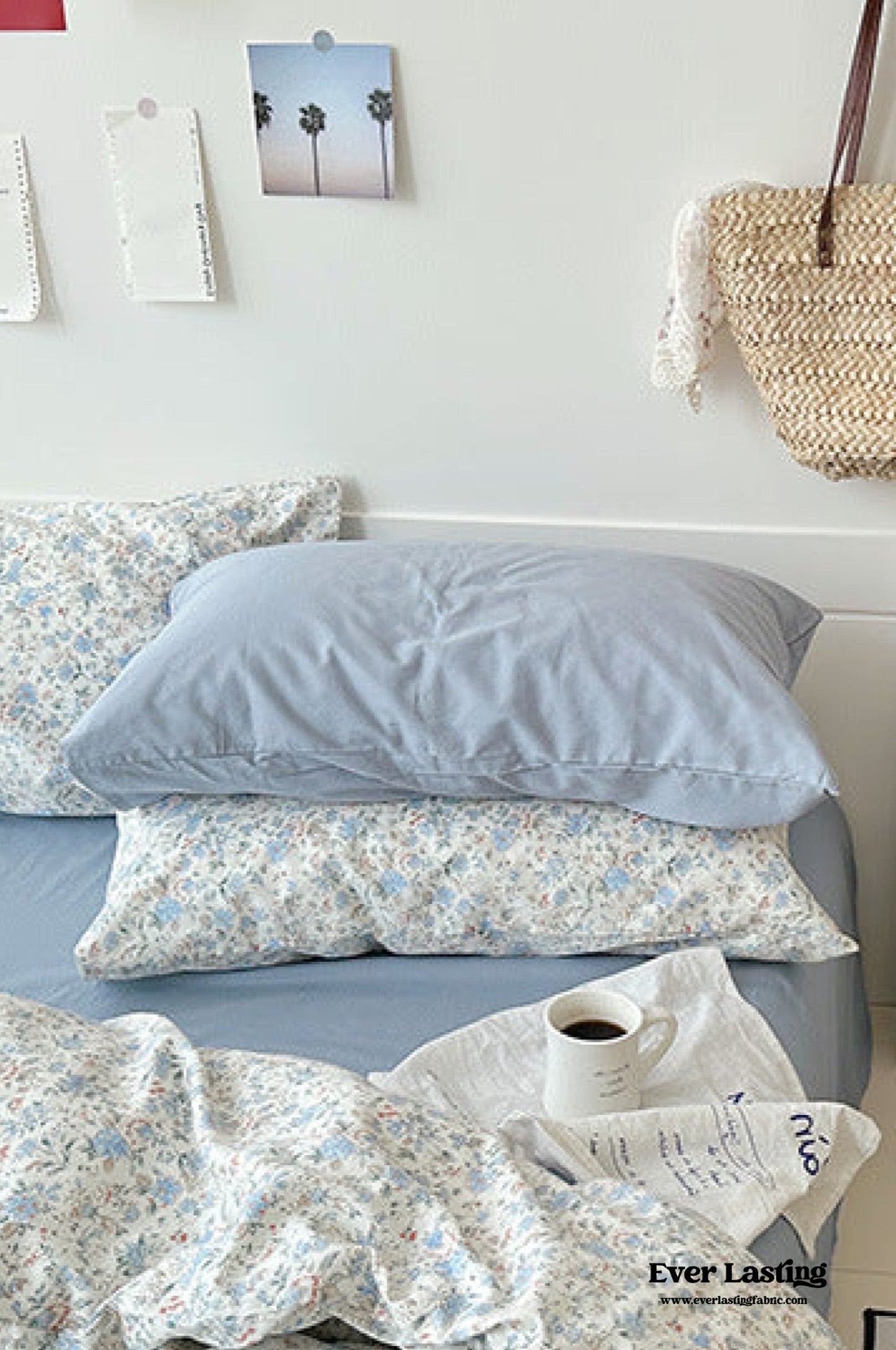 Sweet Floral Bedding Set / Floral Blue