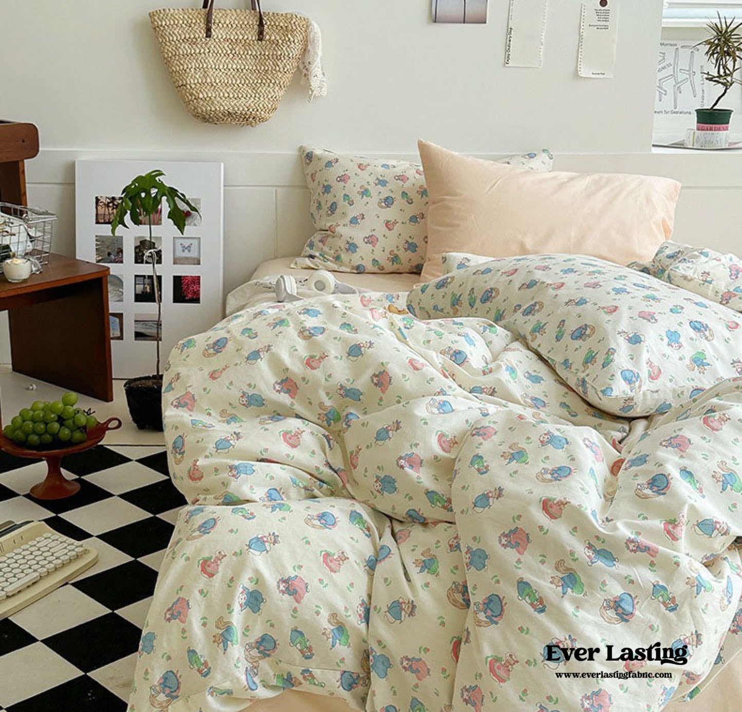 Sweet Floral Bedding Set / Floral Blue