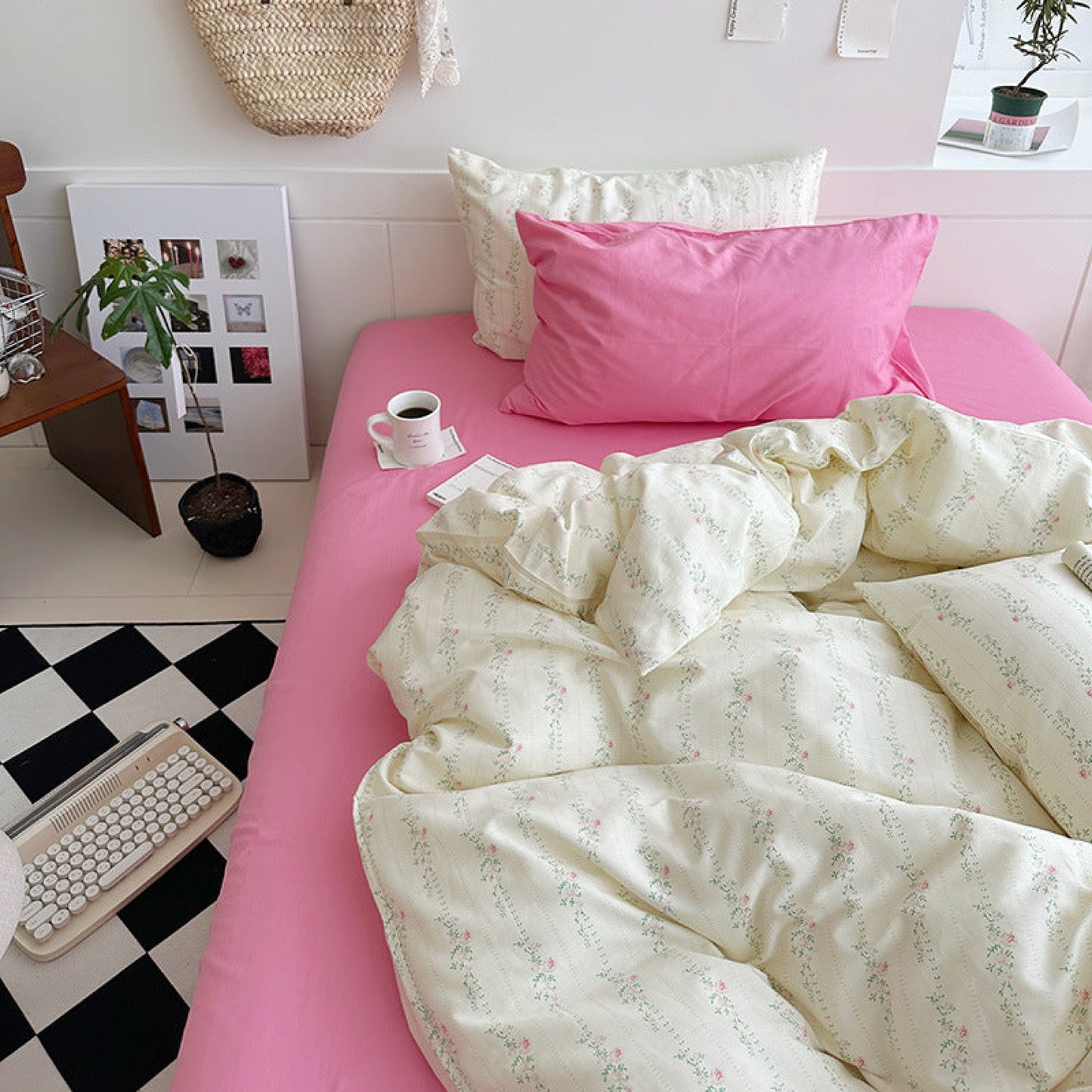 Sweet Floral Bedding Set / Blue