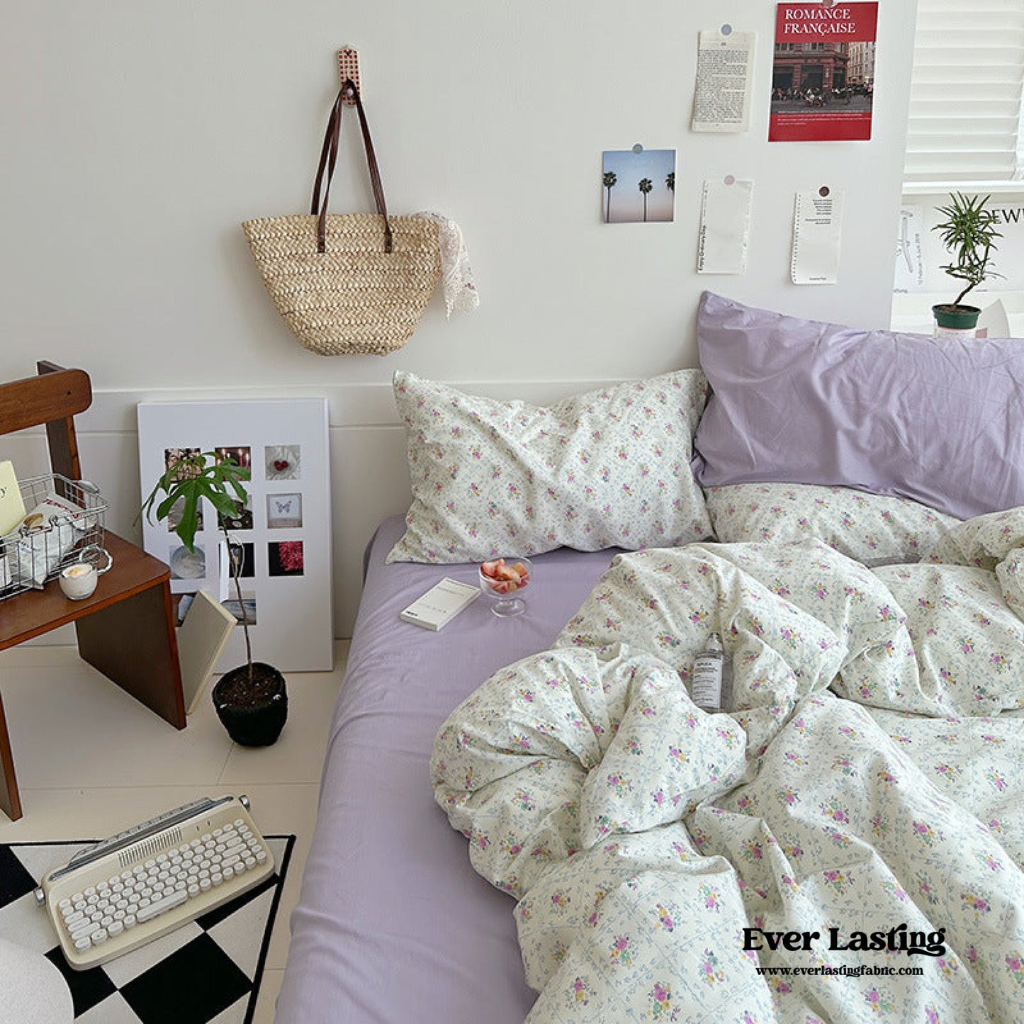 Sweet Floral Bedding Set / Pink