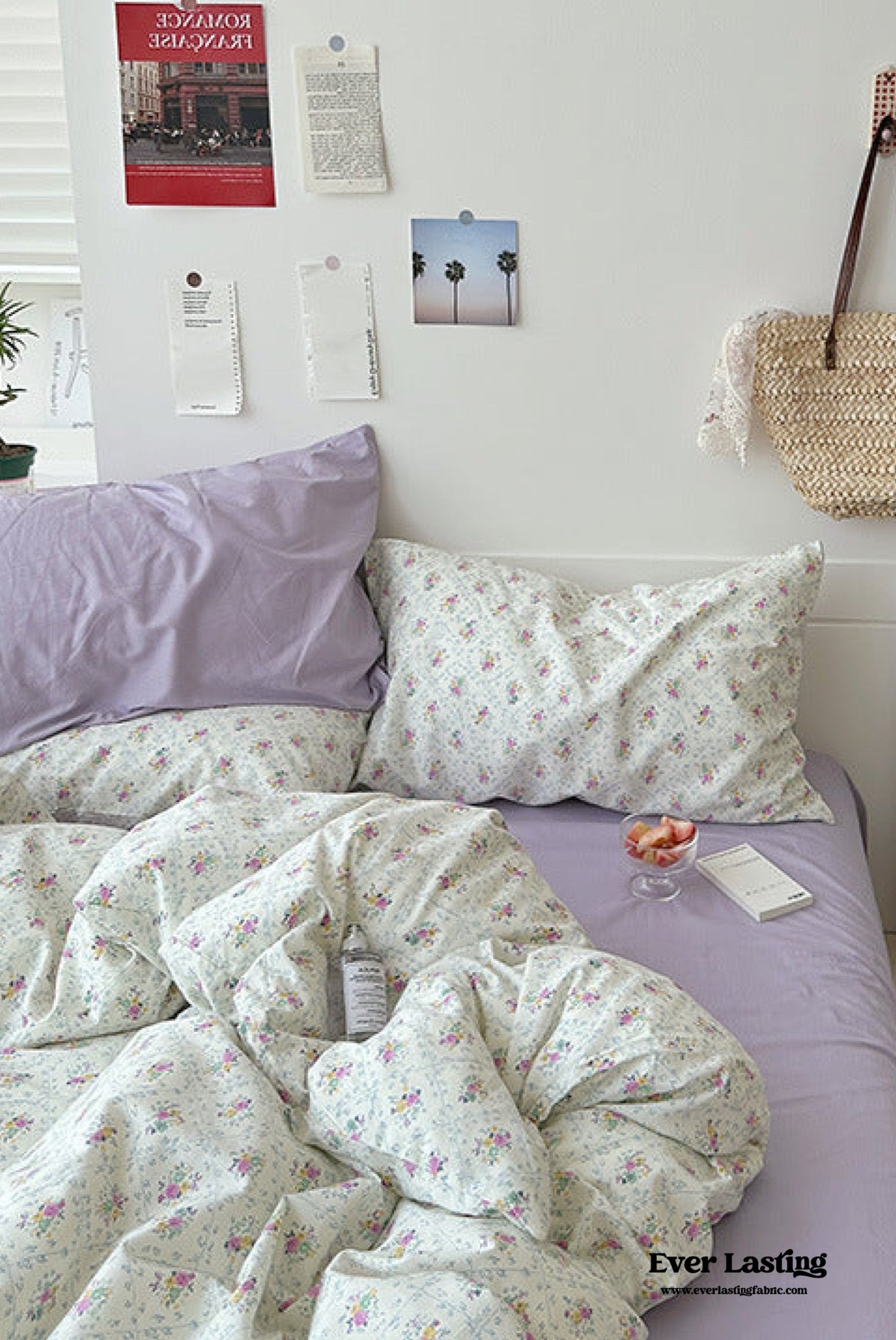 Sweet Floral Bedding Set / Purple Floral