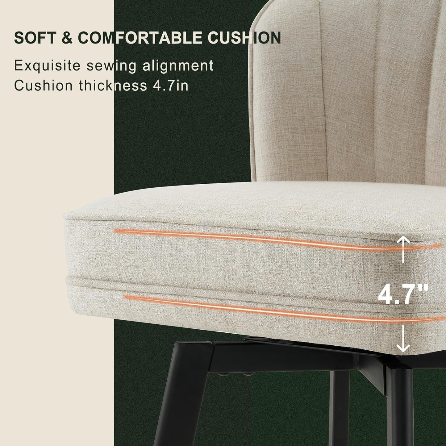 Swivel Counter Height Bar Stools Set Of 3 26 Inch Beige