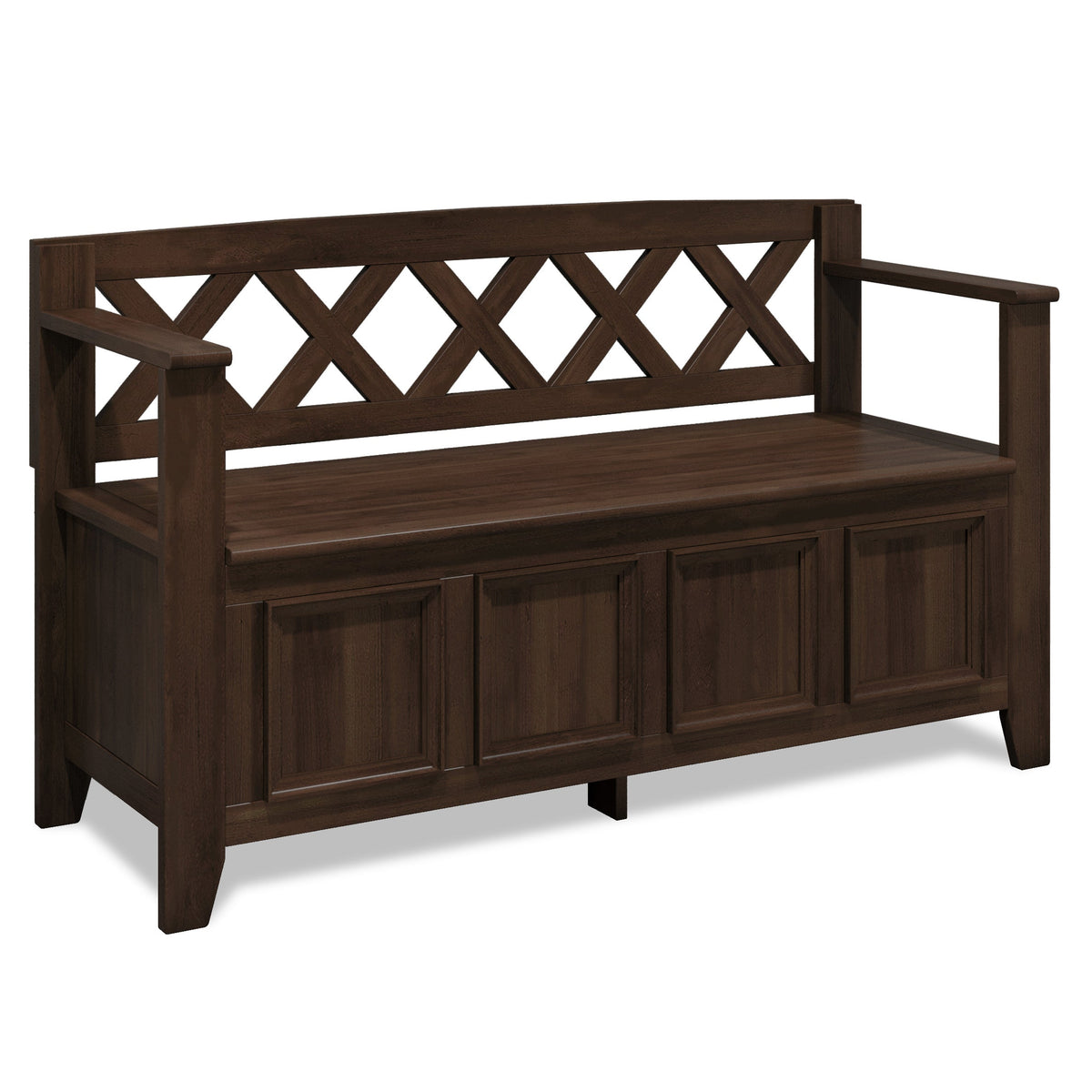 Amherst Solid Wood Entryway Storage Bench