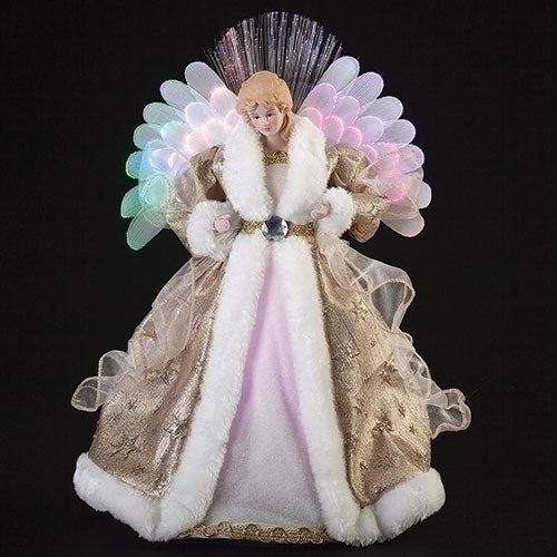 LED Angel with Fiber Optic Wings - 16 inch