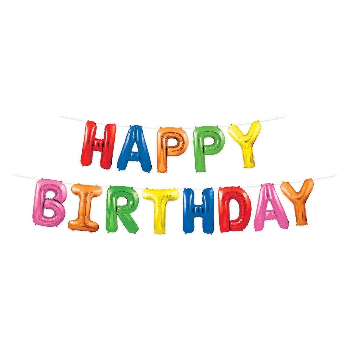 Happy Birthday Balloon Sign - 12 Feet Long