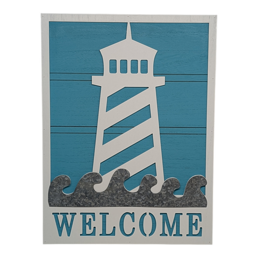 Lighthouse Design Welcome Wall Sign