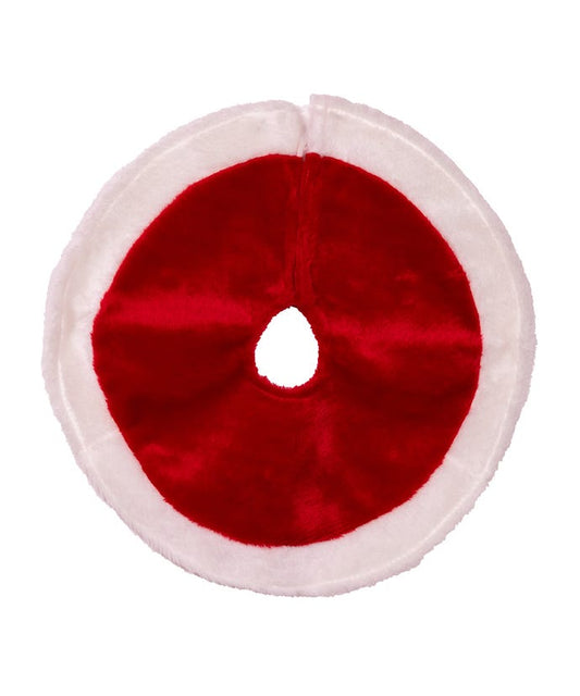 Miniature Red Plush Tree Skirt