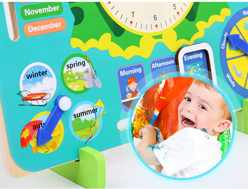 7-in-1 Standing Weather Calendar Clock