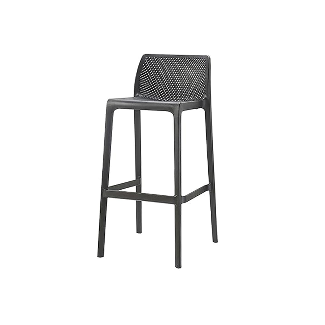 Outdoor Bar Stool 29" Netted Design — Set of 4, Commercial Grade, Stackable, No Assembly