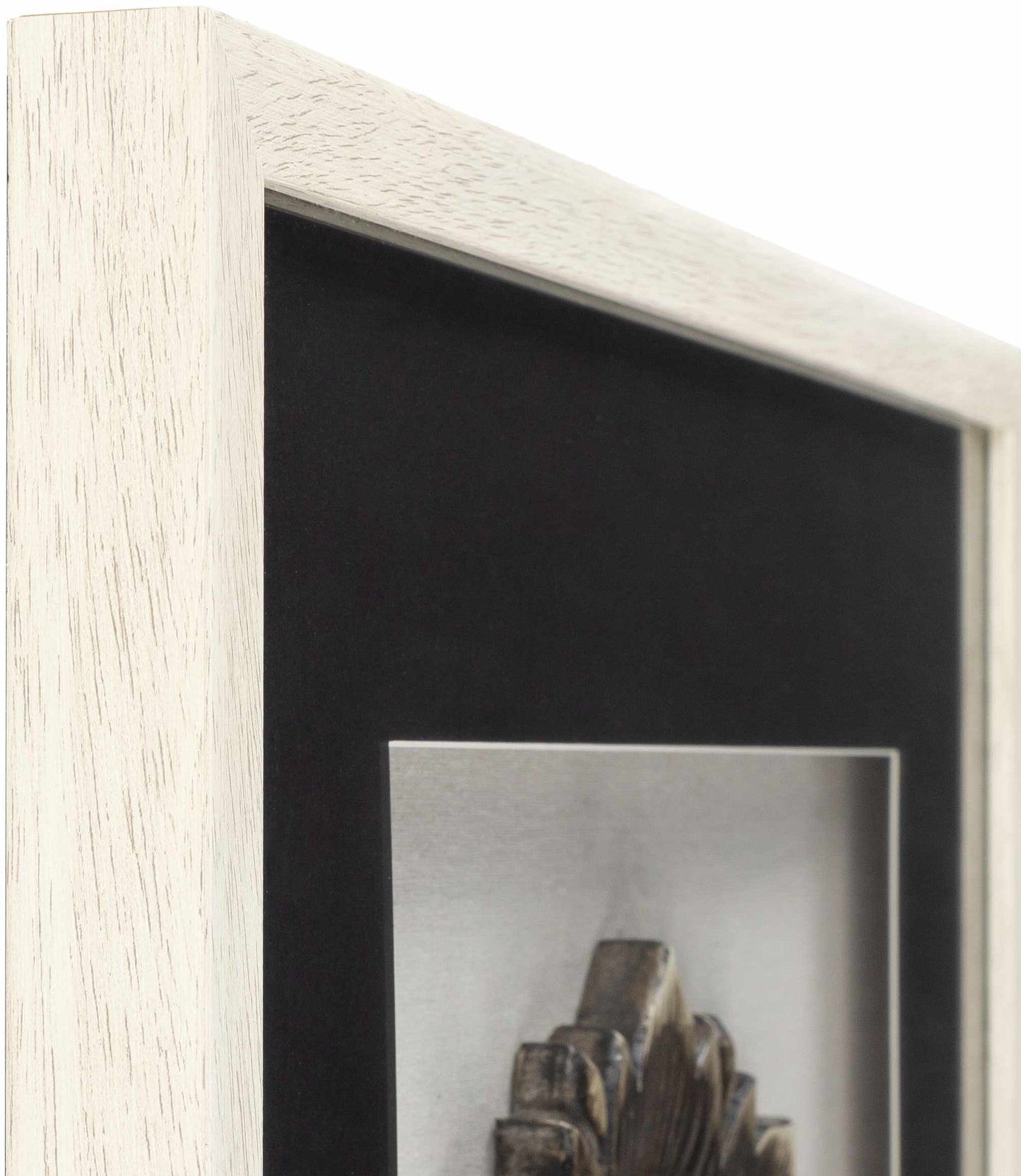 Tanza Black Textured Floral Wall Art