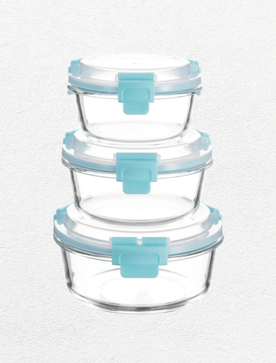 High Top Lid Round Containers