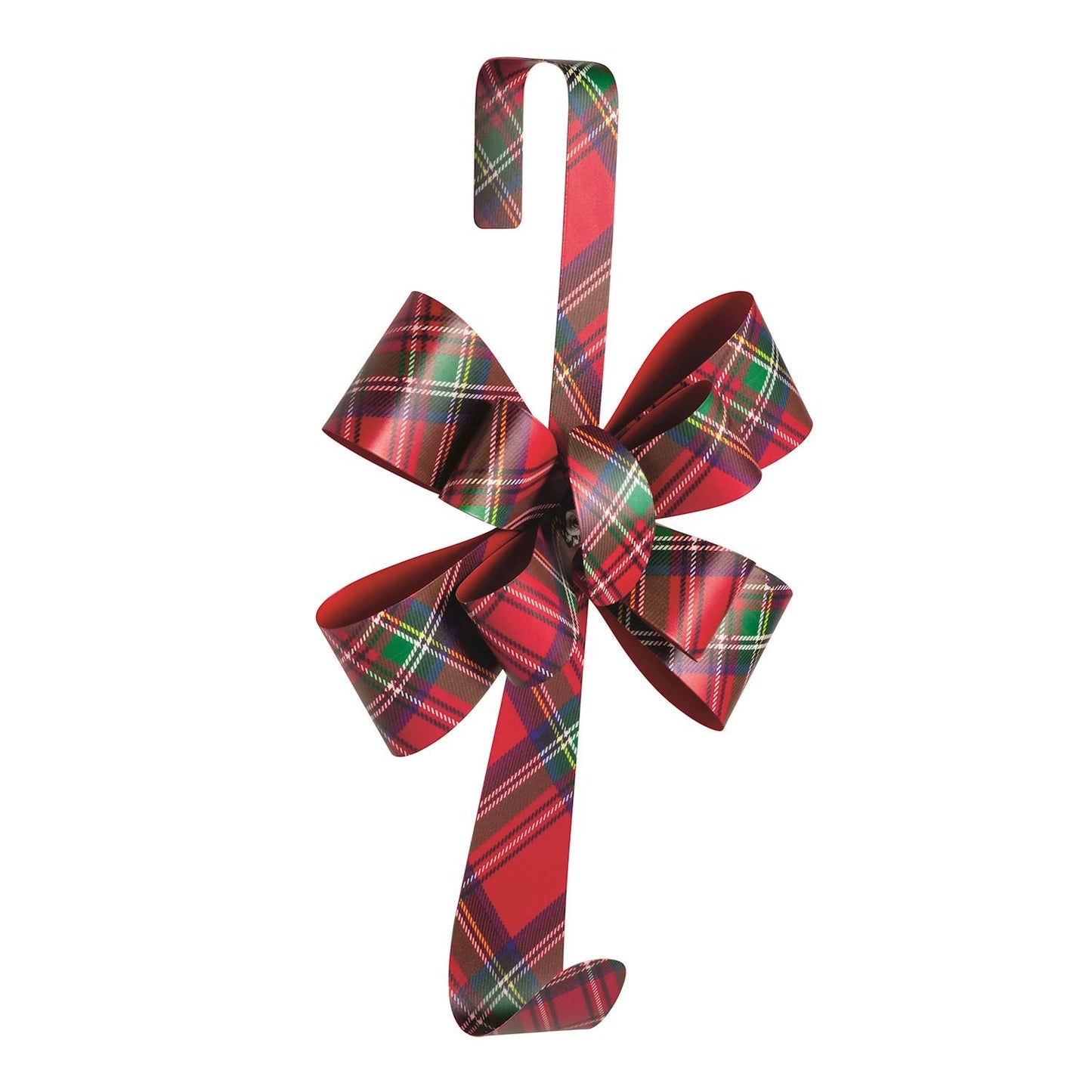 Tartan Bow Metal Wreath Hanger