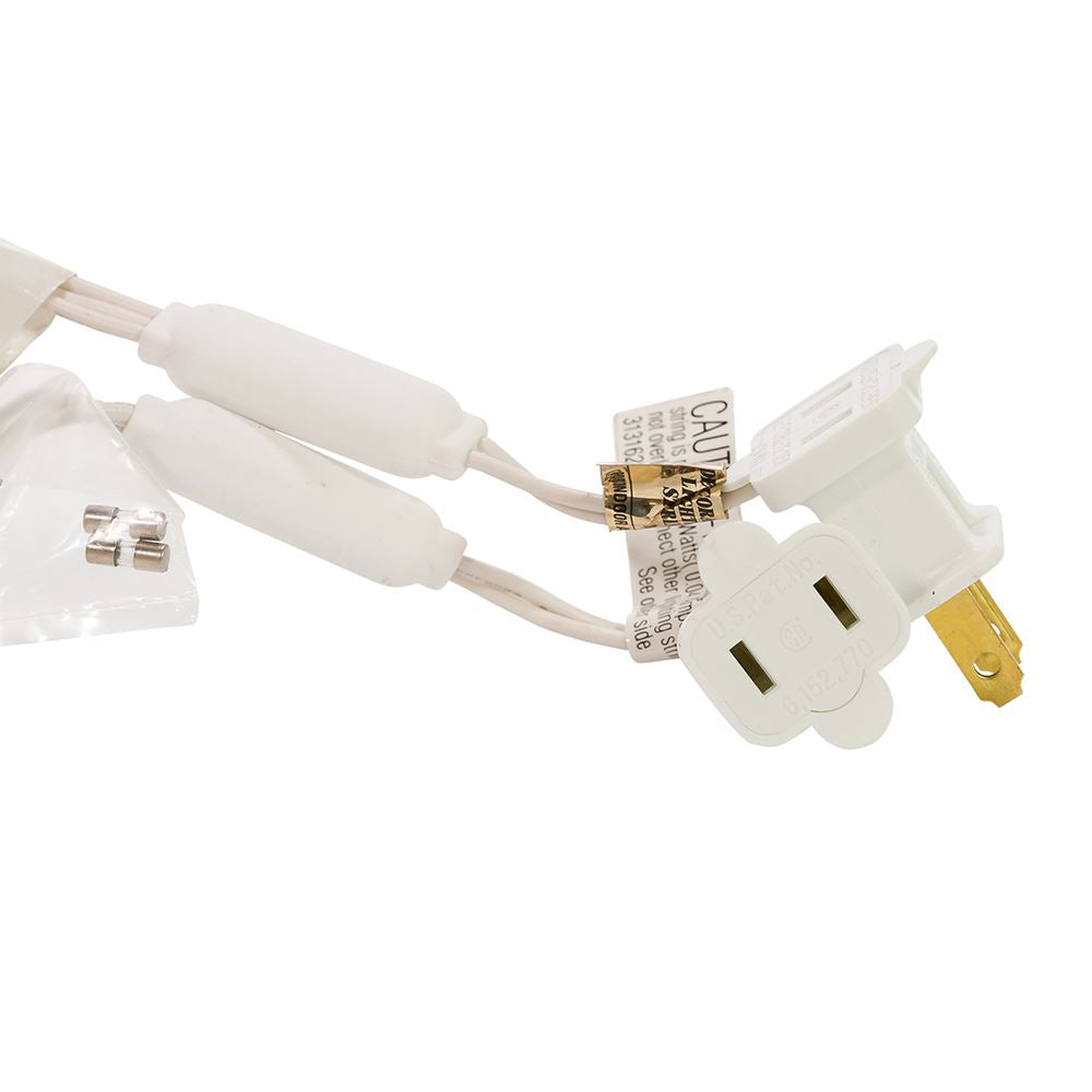 50-Light 5mm Warm White LED White Wire Light Set