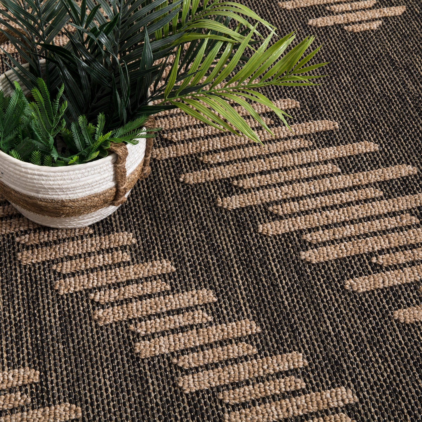 In- & Outdoor Rug Cologne with Bohemian Diamond Pattern