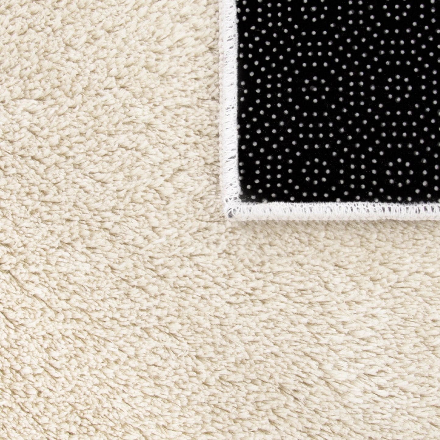 Soft Area Rug with Anti-Slip Backing Washable - Cream