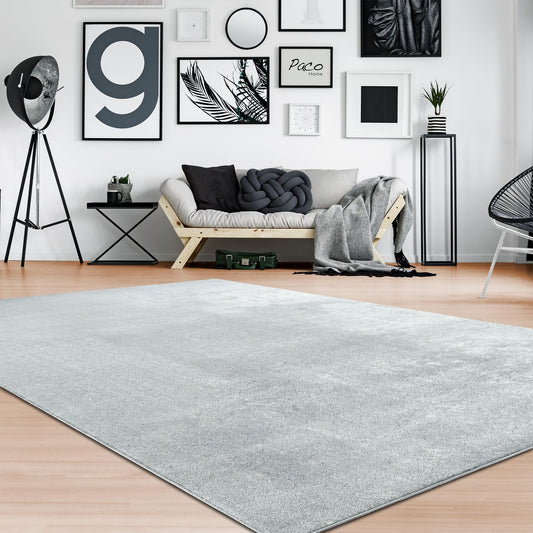 Soft Area Rug with Anti-Slip Backing Washable - Grey
