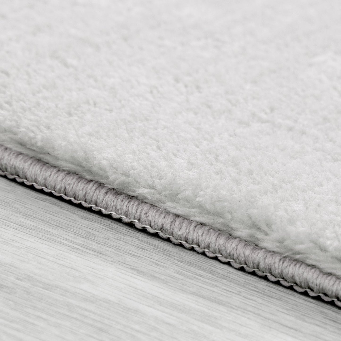 Soft Area Rug with Anti-Slip Backing Washable - Silver