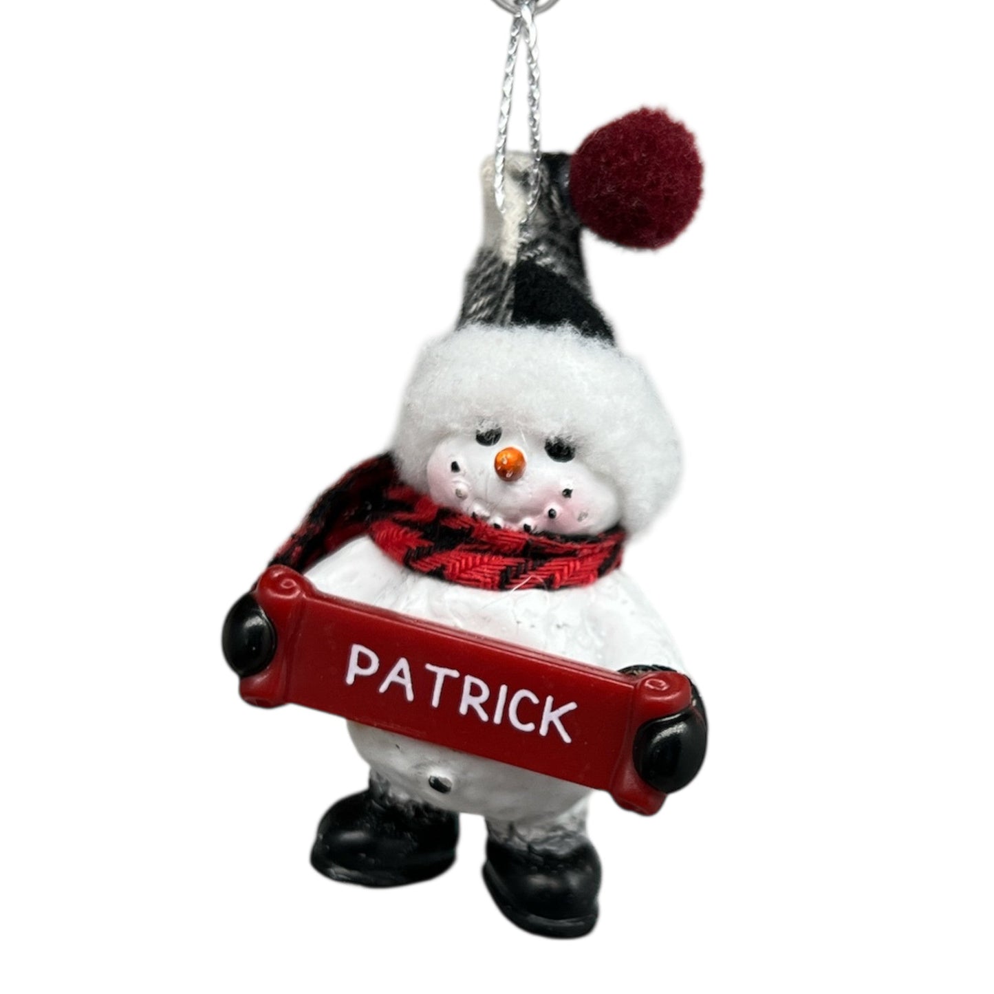Cozy Snowman Ornament (Letters G - R) -