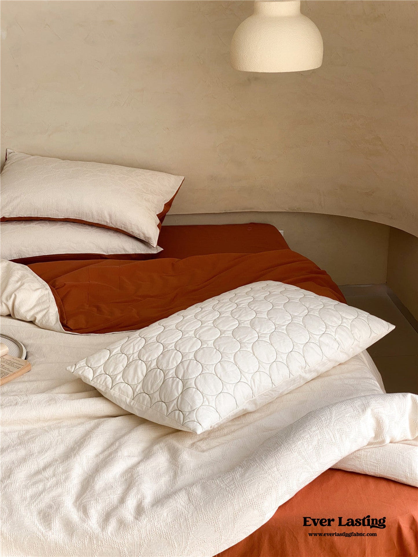 Textured Floral Bedding Set / Moss Green