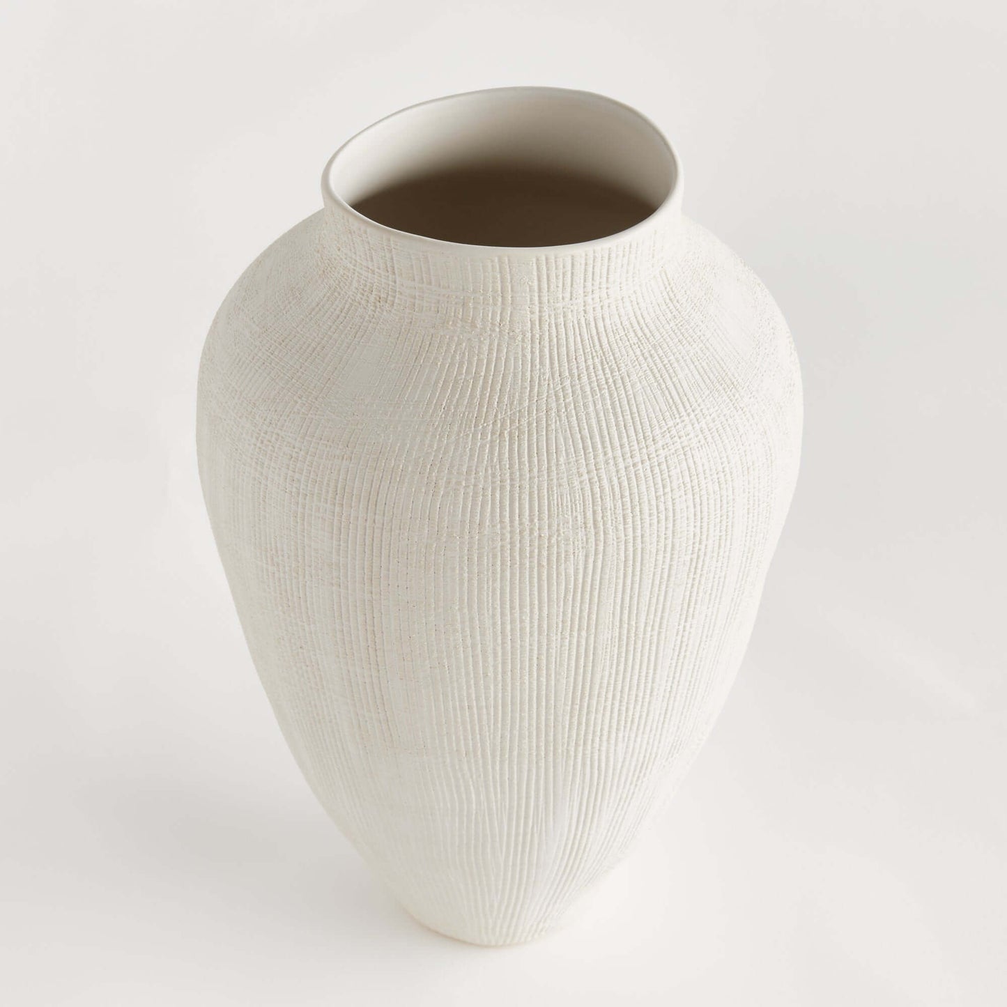 Textured White Ceramic Vase by Barclay Butera