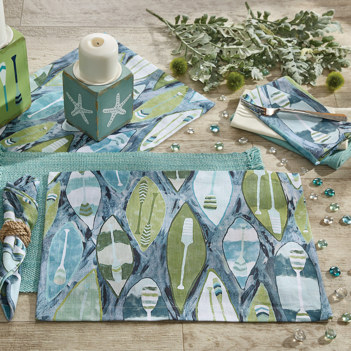 Colorful Canoes Placemat