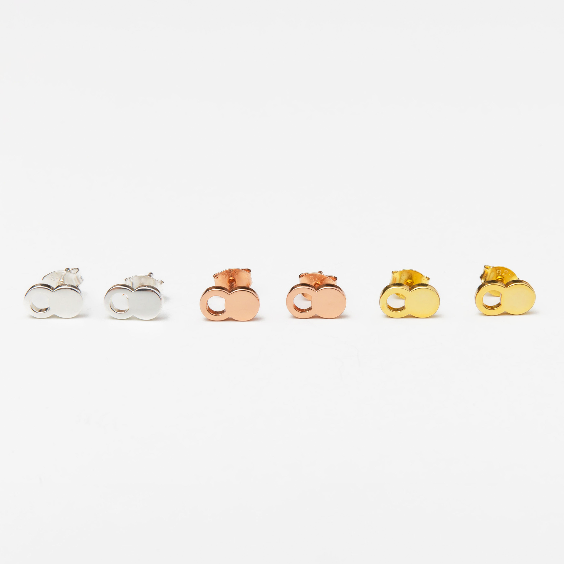 The Empty Tomb Stud Earrings in silver, rose gold, and gold, symbolizing hope and faith in Jesus Christ.
