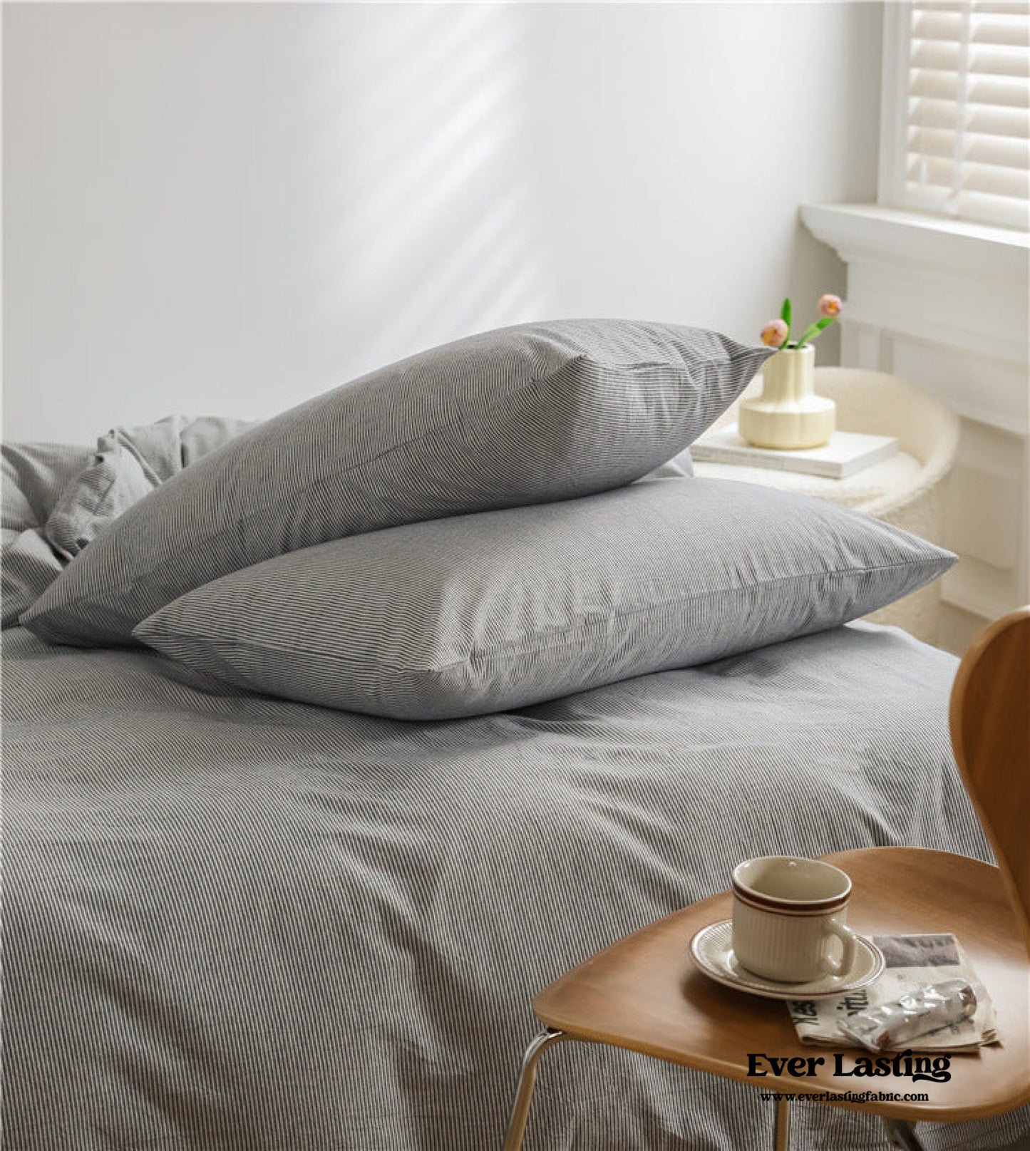 Thin Stripe Bedding Set / Green