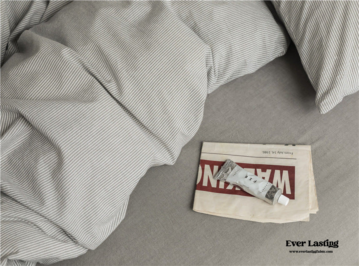 Thin Stripe Bedding Set / Green