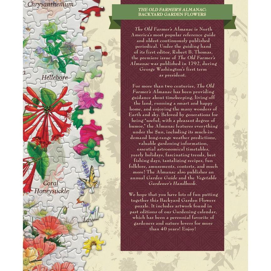 Farmer's Almanac - Backyard Garden Flowers 1000 Piece Puzzle