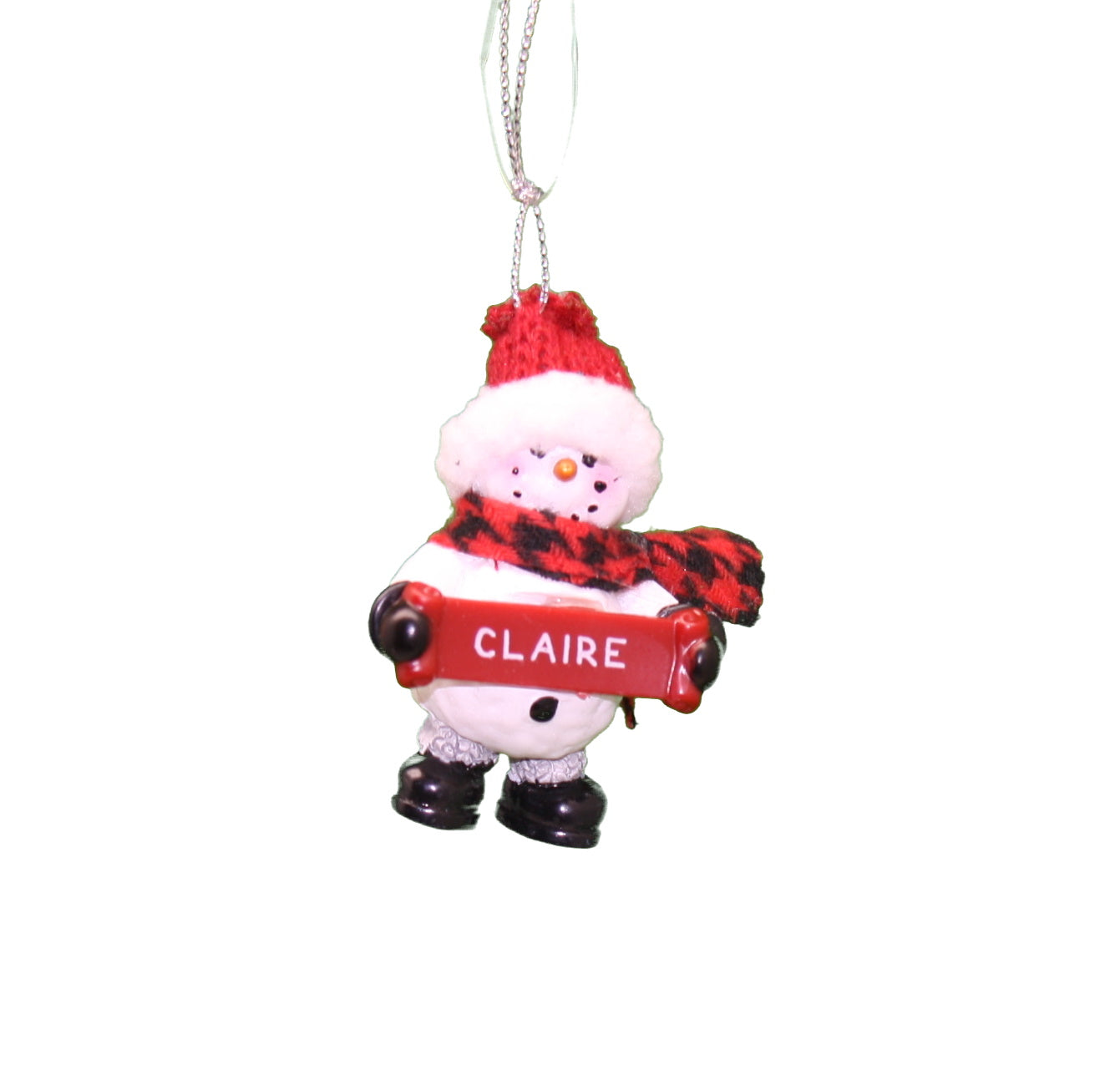 Cozy Snowman Ornament (Letters A - F) -
