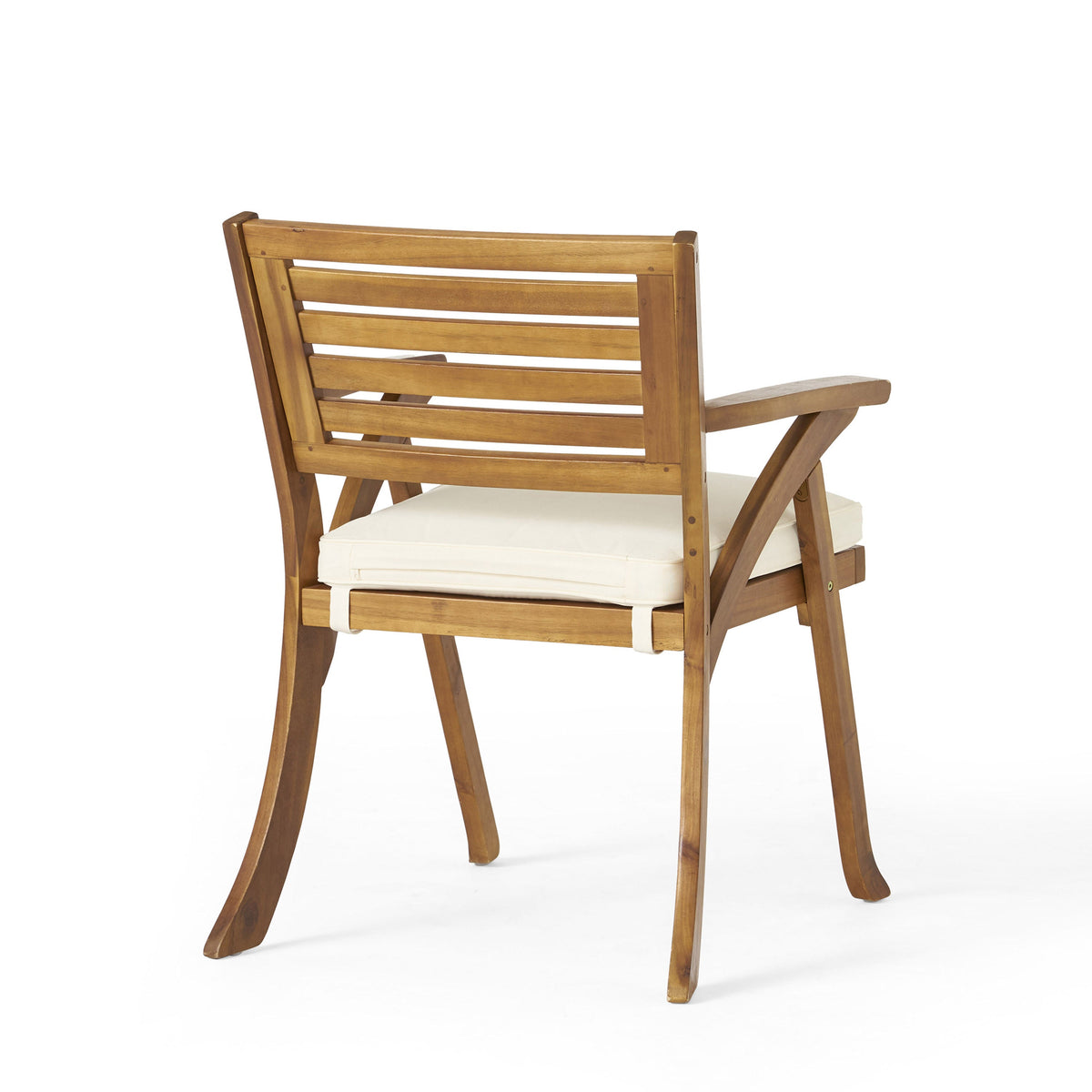 Outdoor Hermosa 3 Pieces KD Wood Dining Set With Cushions