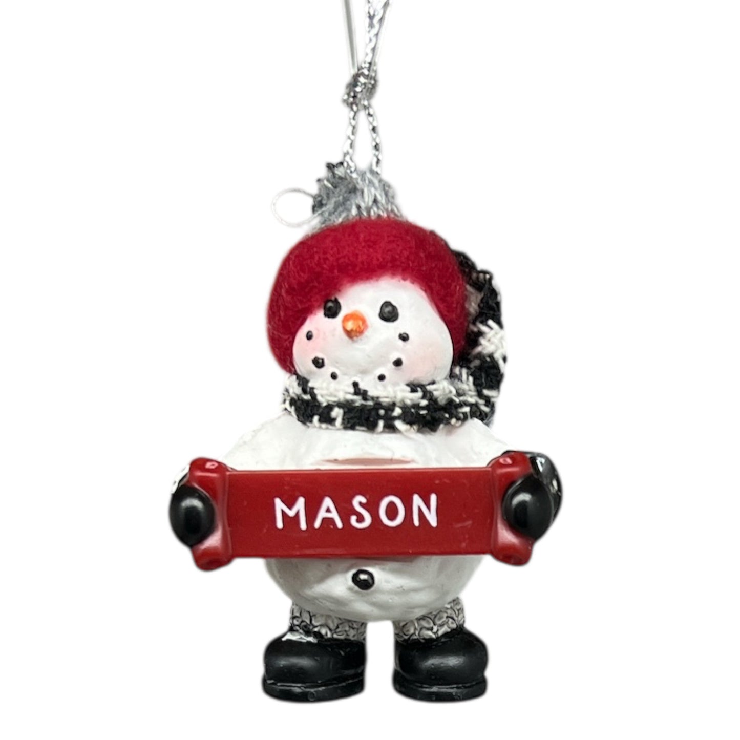 Cozy Snowman Ornament (Letters G - R) -