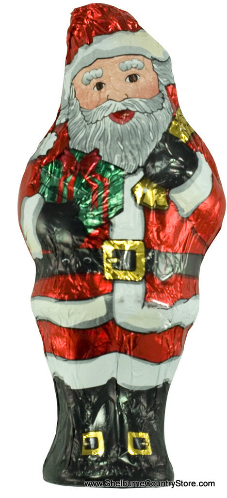 Hollow Foil Wrapped Santa - 5.25 oz