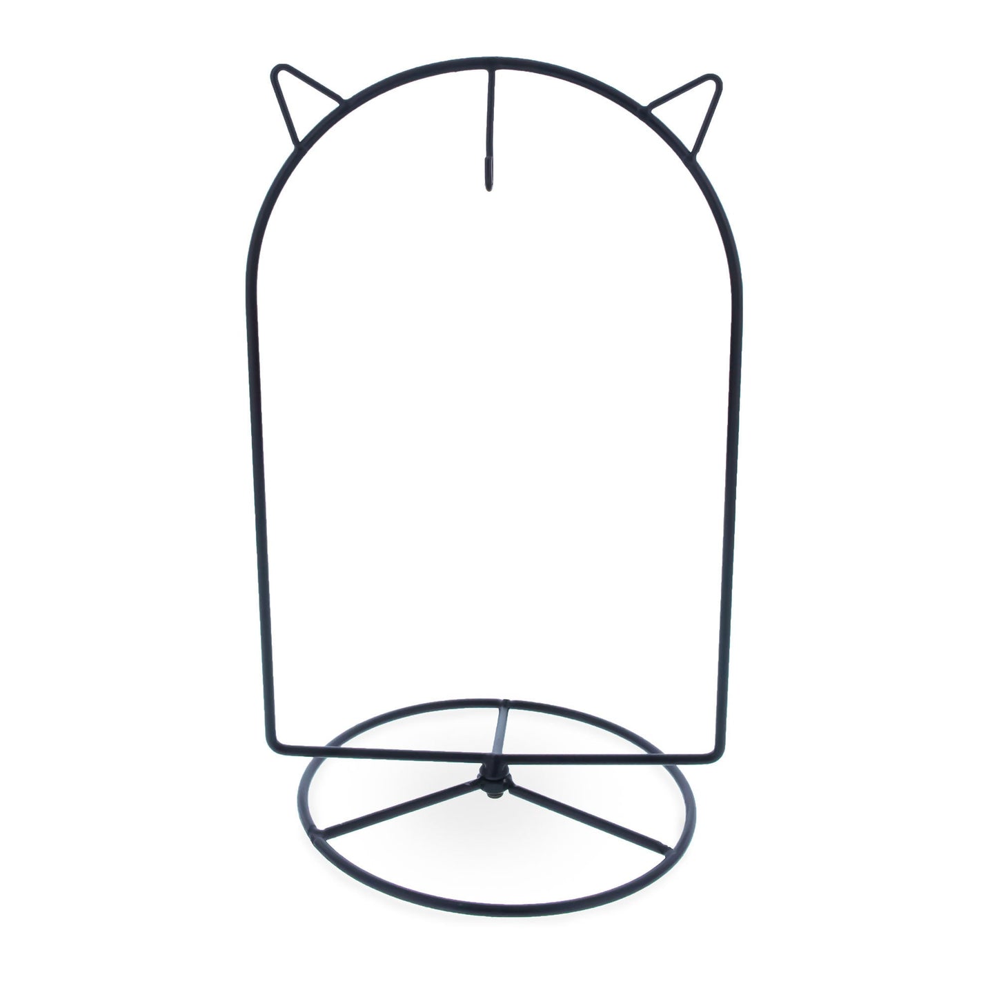 Black Cat Hanging Photo Picture Frame and Metal Ornament Stand 9.25 Inches