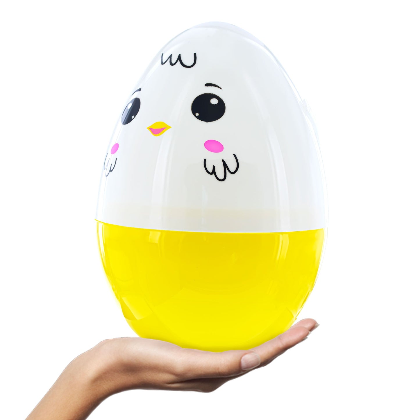 Giant Jumbo Large Size White and Yellow Chick Plastic Easter Egg 10 Inches