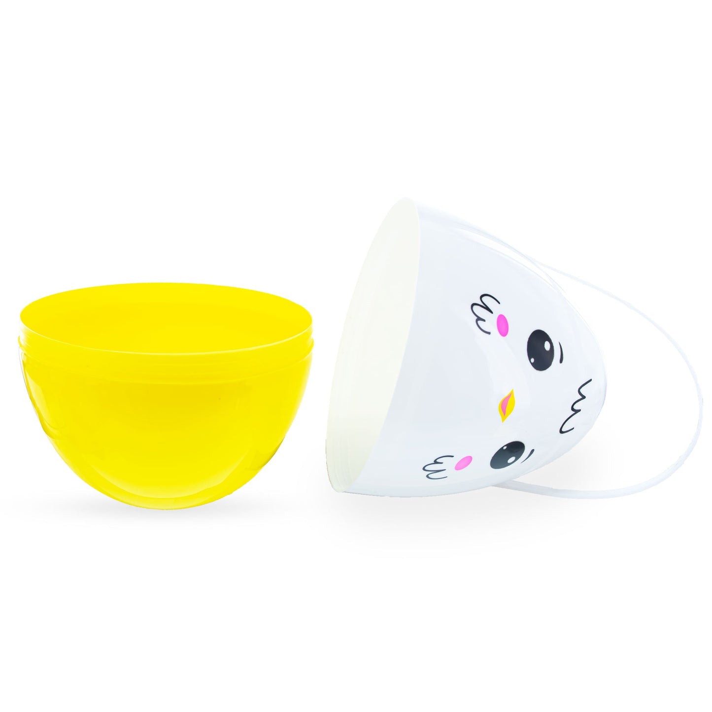 Giant Jumbo Large Size White and Yellow Chick Plastic Easter Egg 10 Inches