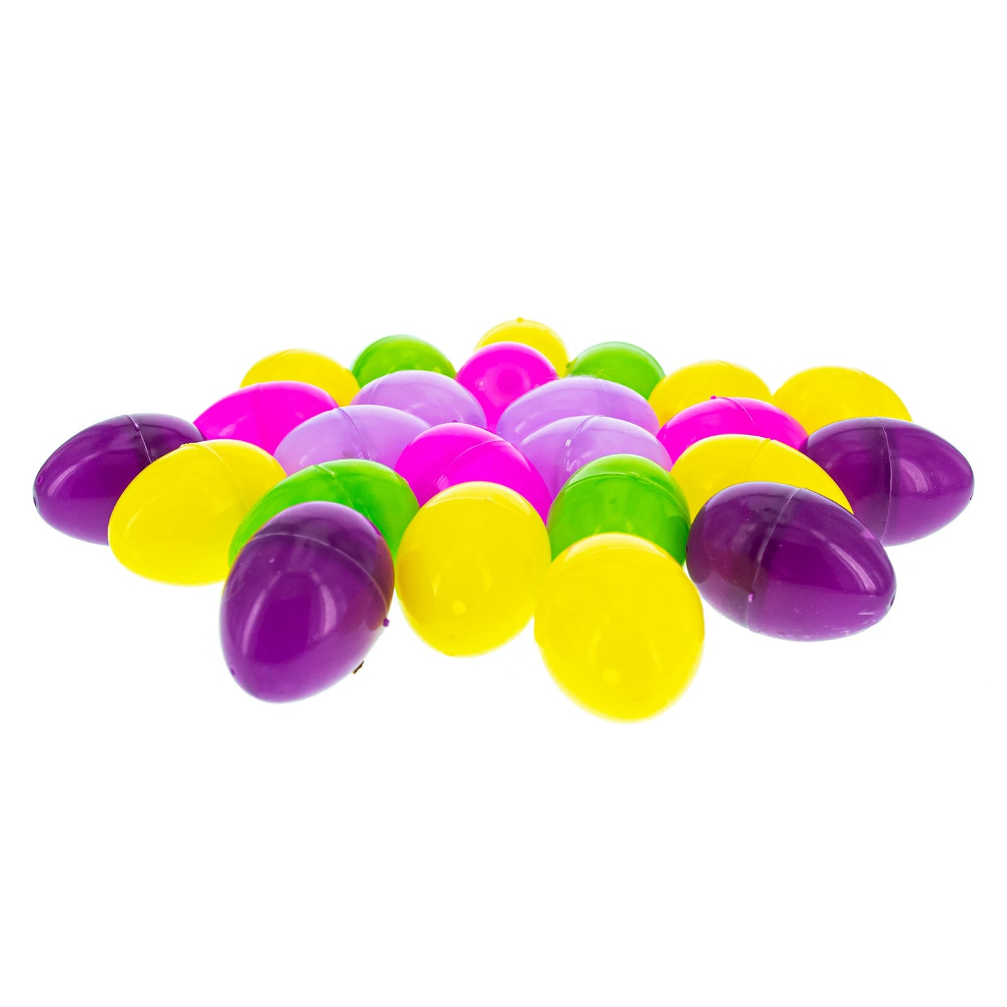 Set of 24 Mini Multicolored Plastic Easter Eggs 1.75 Inches